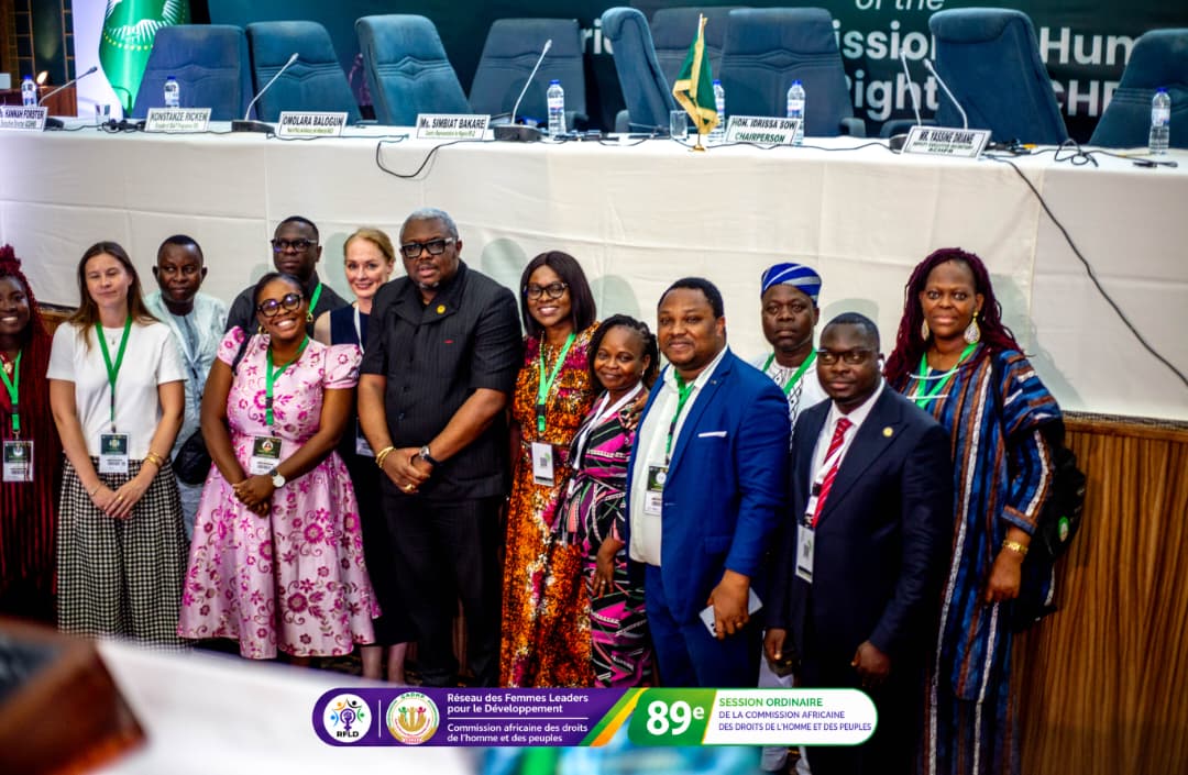 RFLD members and partners at a women’s rights meeting